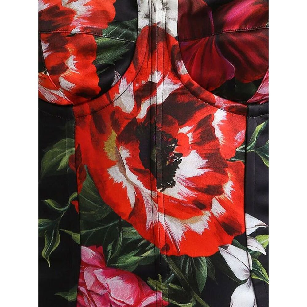 Dolce & Gabbana Women Satin Dress With Floral Print - Picture 3 of 3